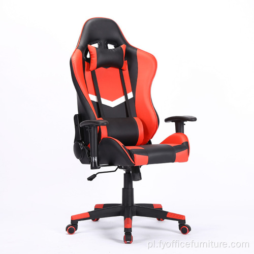 Cena hurtowa Odchylane krzesło biurowe Czerwone krzesło do gier z podnóżkiem